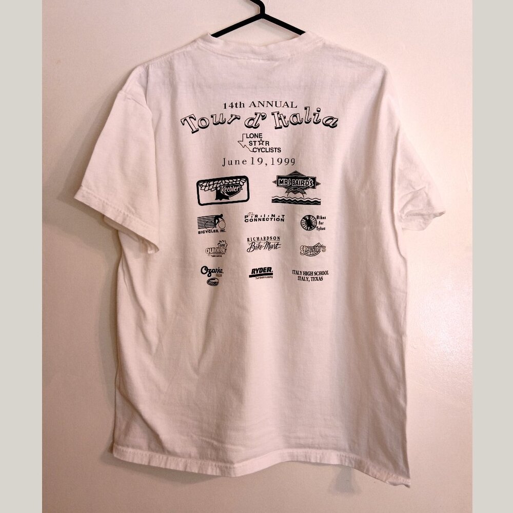 Vintage Collectible Cycling T-Shirt: 14th Annual Tour D' Italia, Italy Texas View 5